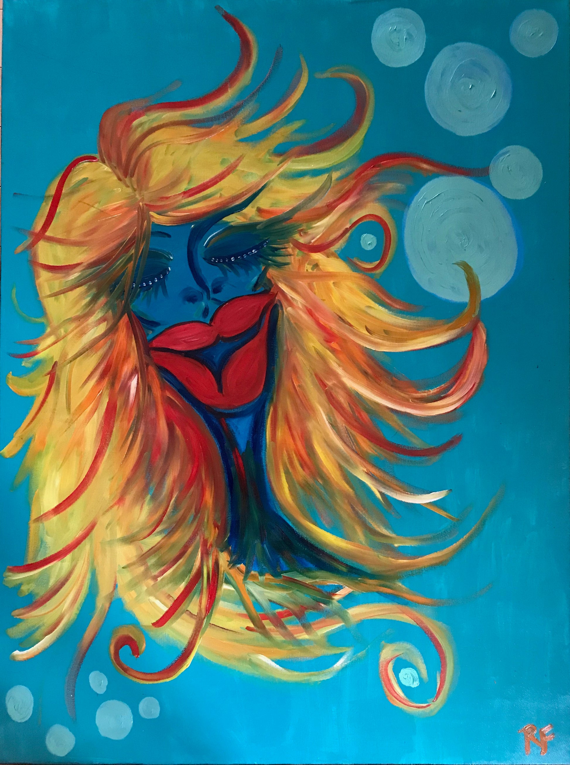 Crazy Lady - Original Artwork by Reni Fee