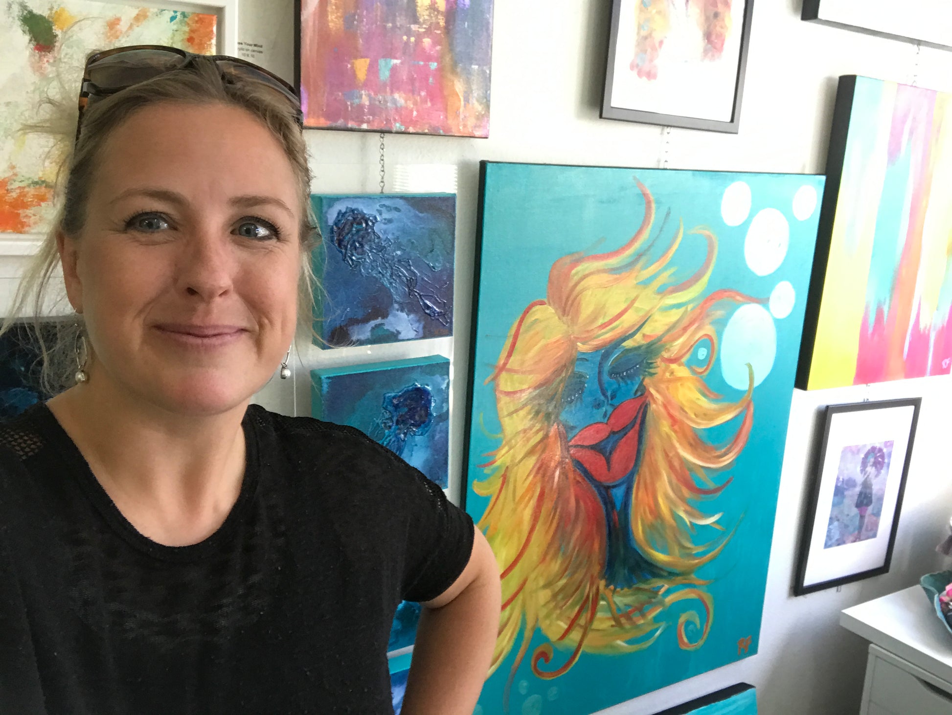 Crazy Lady - Original Artwork by Reni Fee