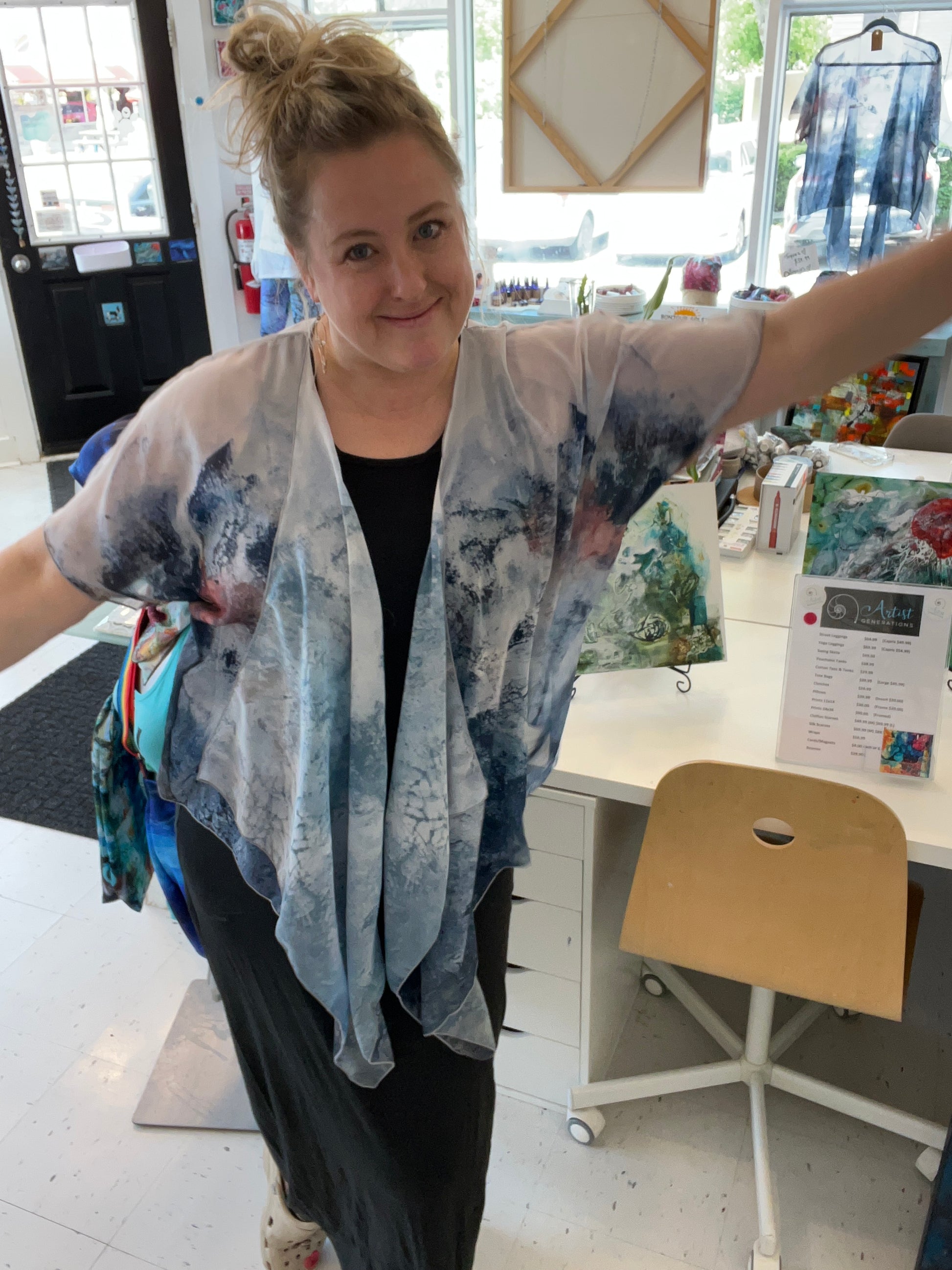 Early Summit Kimono - White Top