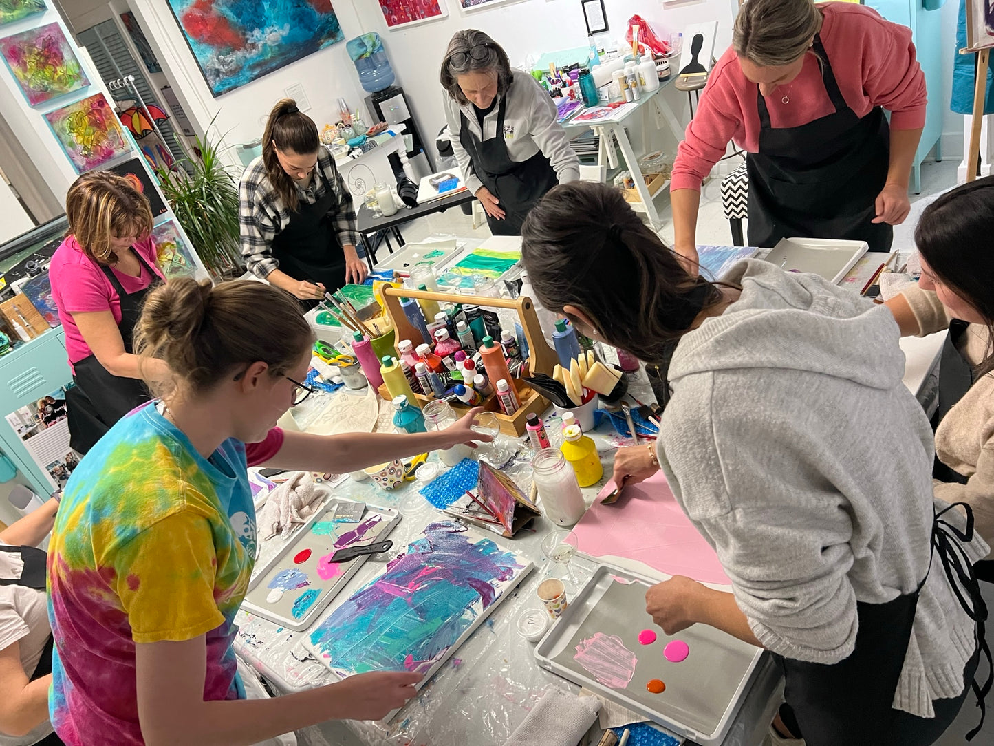 Mixed Media Art Workshop at Artist Generations Art Studio In Valois Village
