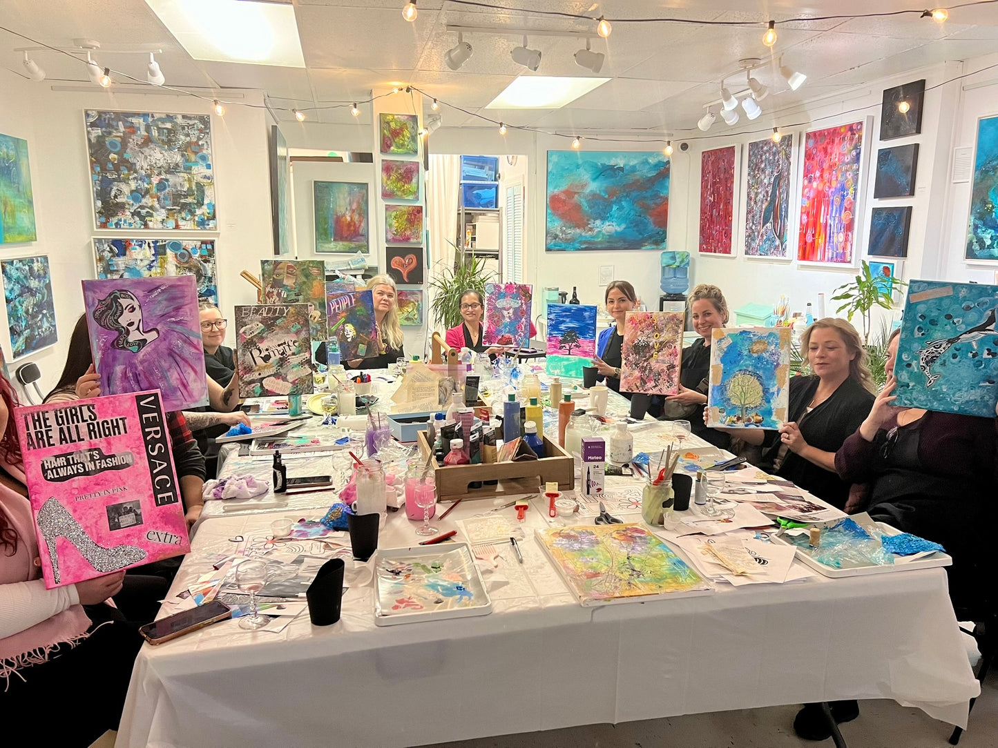 Mixed Media Art Workshop at Artist Generations Art Studio In Valois Village