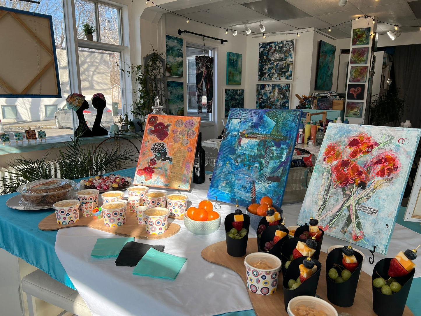 Mixed Media Art Workshop at Artist Generations Art Studio In Valois Village