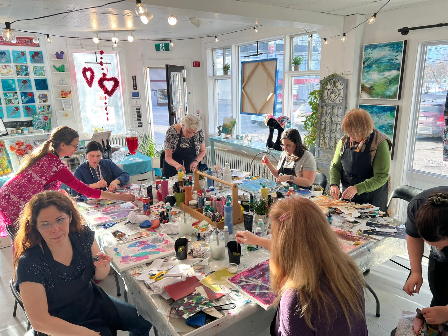 Mixed Media Art Workshop at Artist Generations Art Studio In Valois Village