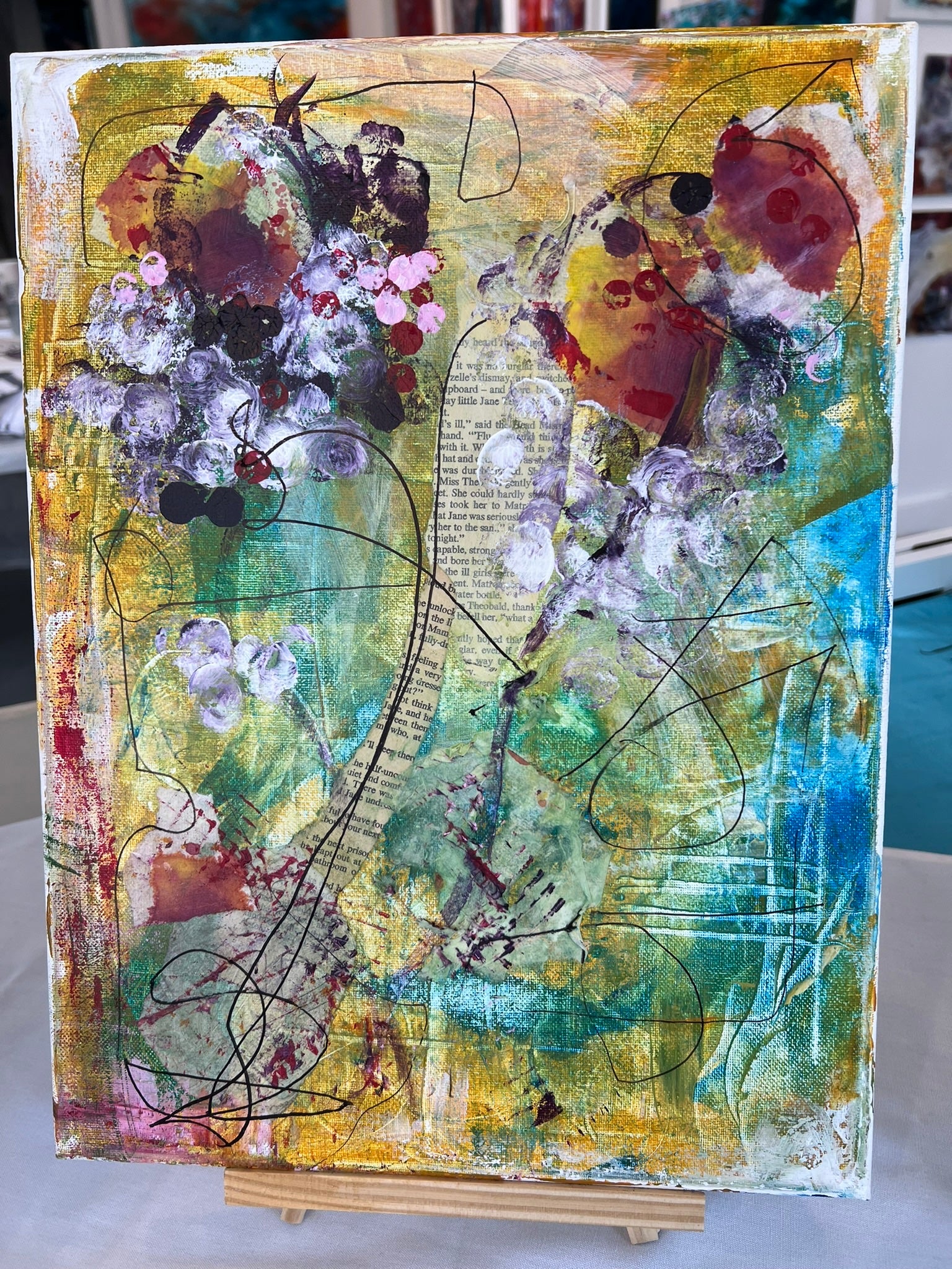 Mixed Media Art Workshop at Artist Generations Art Studio In Valois Village
