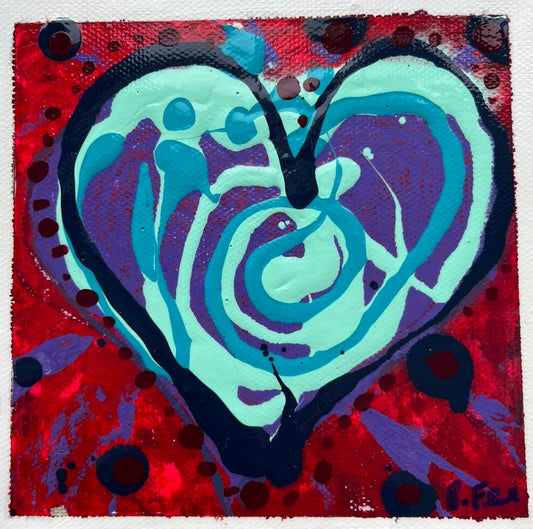 Purple Heart - Original Artwork by Reni Fee