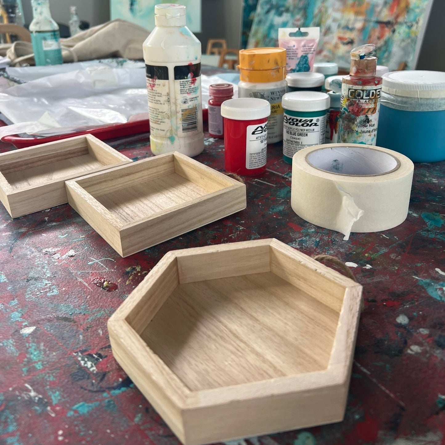 Mixed Media Shadowbox Art Workshop