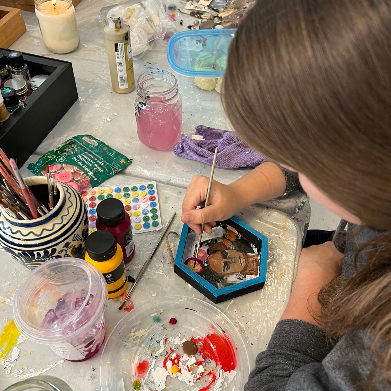 Mixed Media Shadowbox Art Workshop