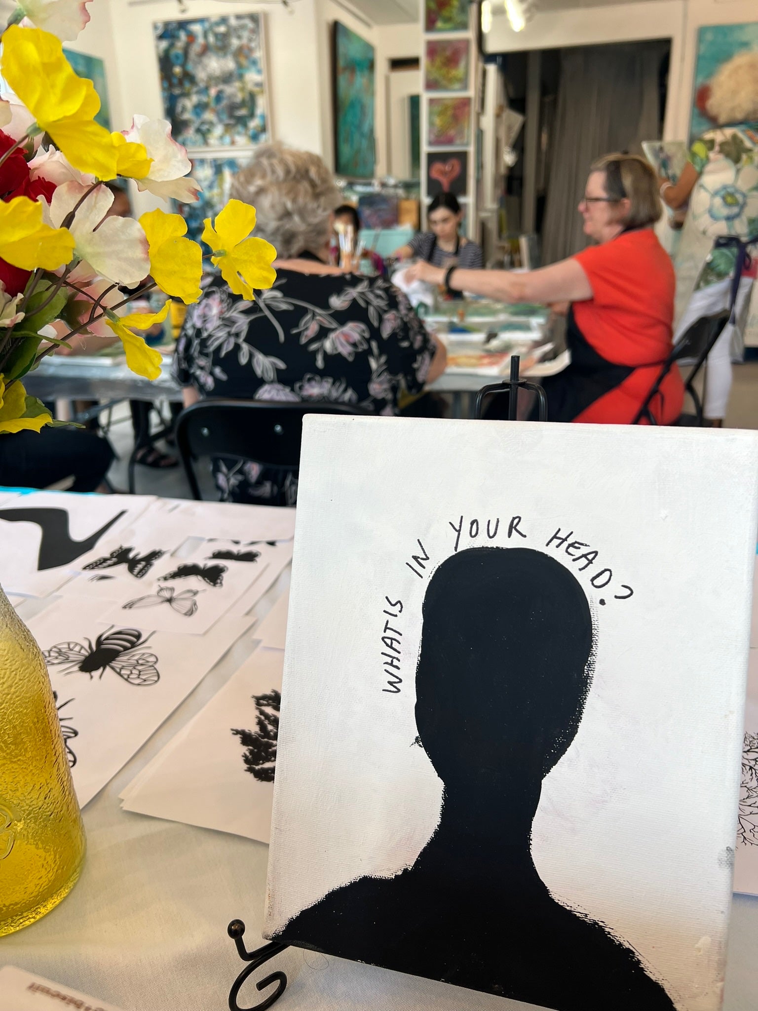 Mixed Media Art Workshop at Artist Generations Art Studio In Valois Village