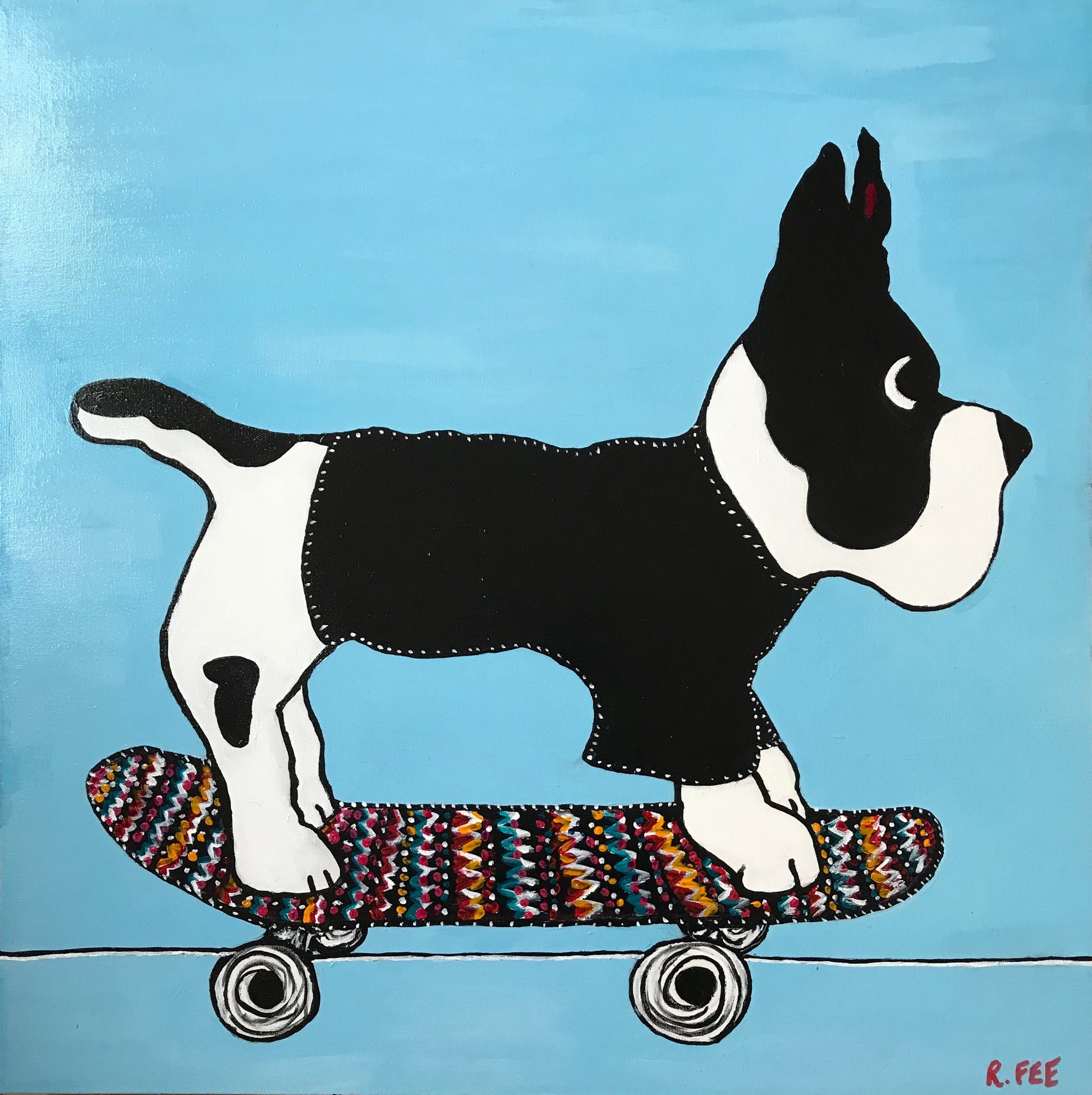 Le Chien - Original Artwork by Reni Fee