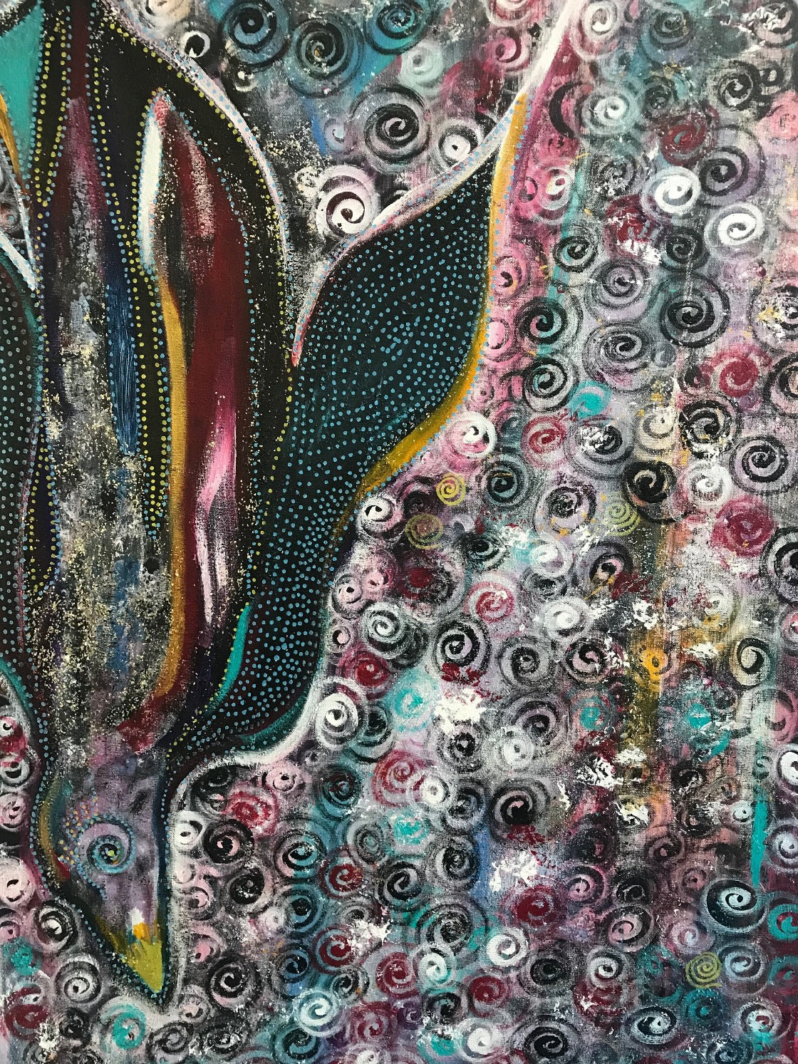 Wearable Art - Artist Generations - Spiraling Towards Spring - Fine Art