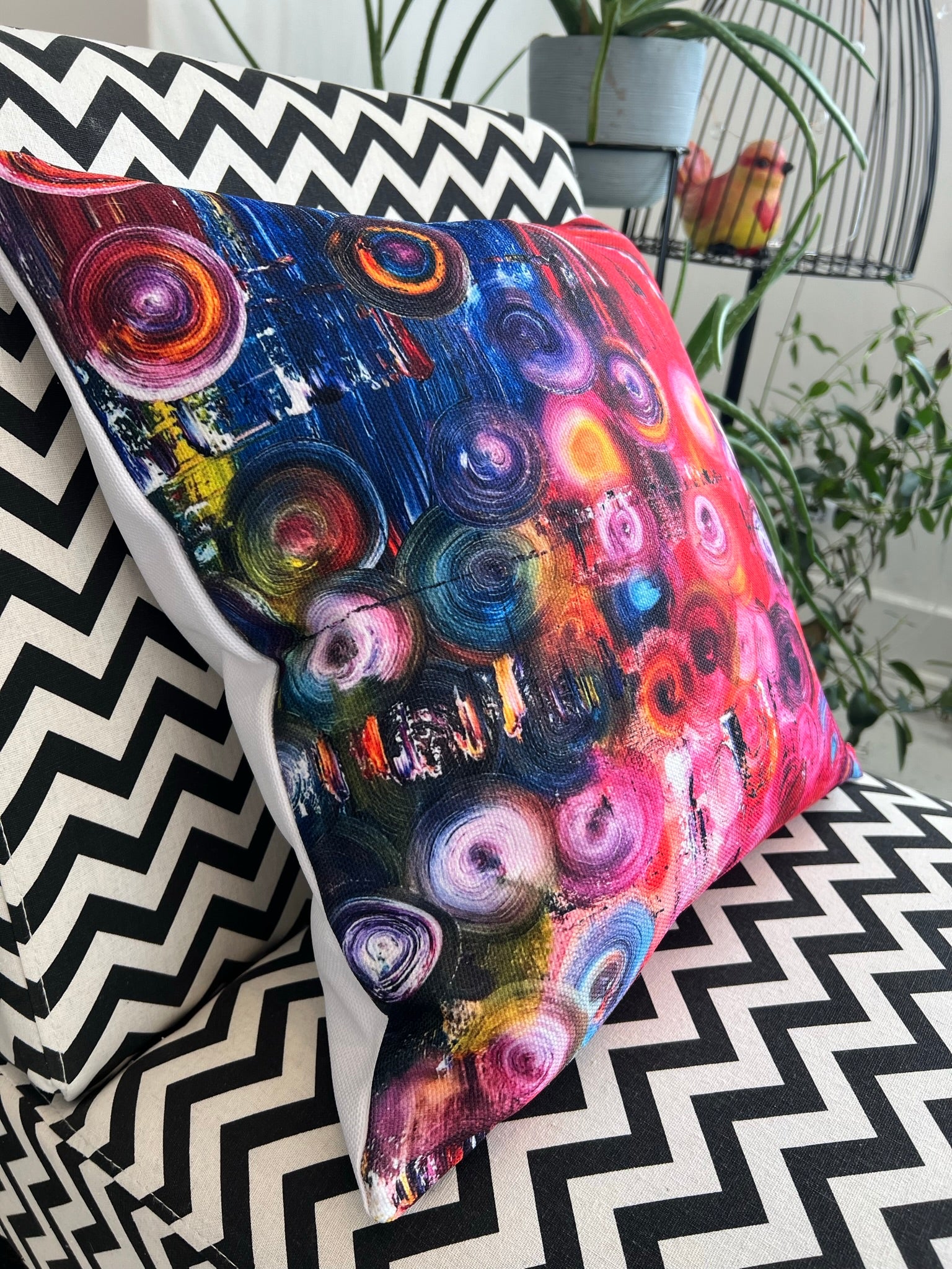 Spring Fling Pillow with White Back