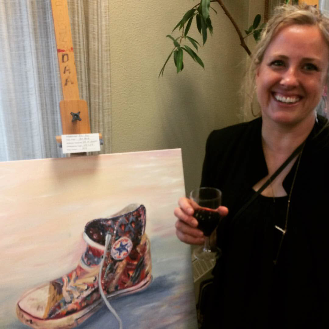 Shoe Original Art With Artist Reni Fee