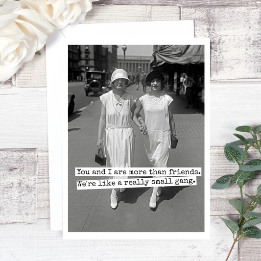 Friendship Card.  You And I Are More Than Friends...