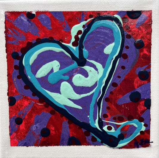 Purple Heart II - Original Artwork by Reni Fee